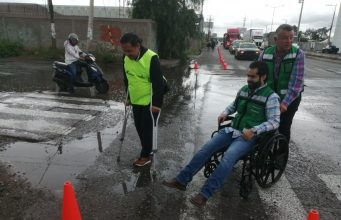 En sillas de ruedas identifican accesibilidad en Zona Industrial