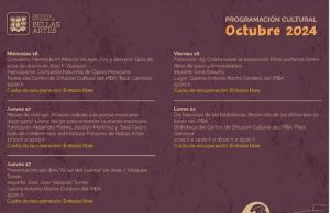 PROGRAMACION CULTURAL DE OCTUBRE