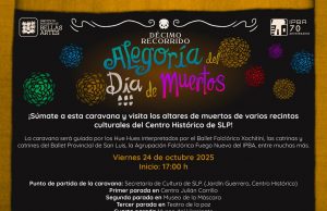 INVITAN AL 10° RECORRIDO ALEGORÍA DEL DÍA DE MUERTOS DEL IPBA
