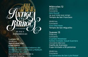 SAN LUIS CELEBRARÁ EL XXVI FESTIVAL DE MÚSICA ANTIGUA Y BARROCA “LOS FUNDADORES”