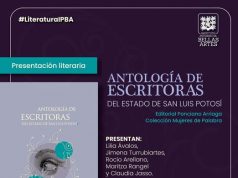 El IPBA presenta jueves literario: Antología de Escritoras del Estado de San Luis Potosí.